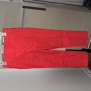 Jules & Leopold Size S Red Pull On Striaght Leg Capri Trousers
